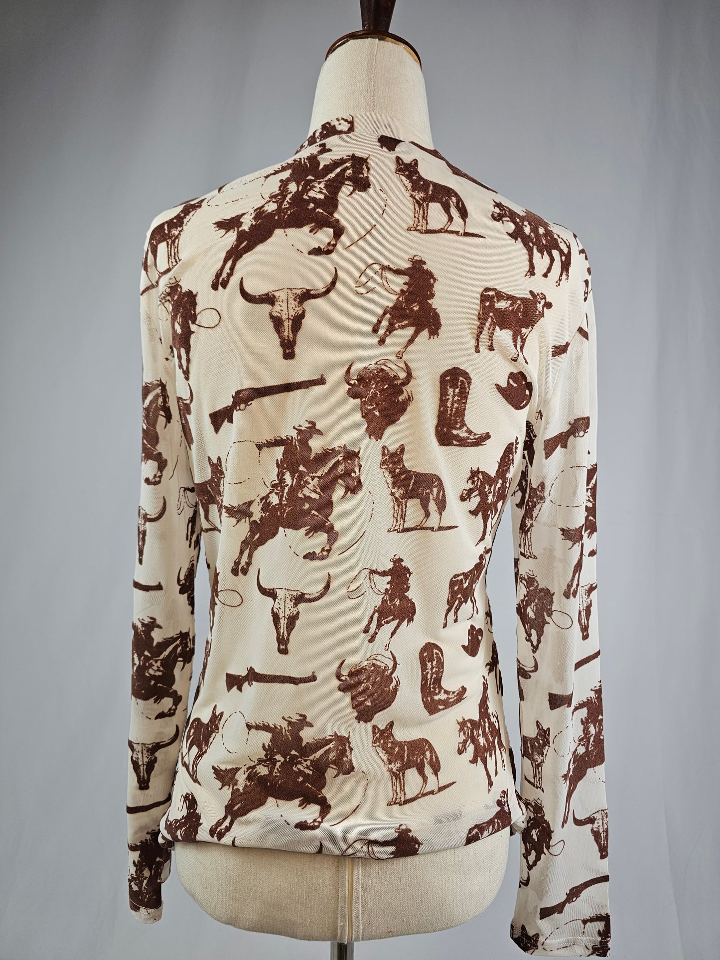 TZ104 Buffalo Dreams Mesh Top