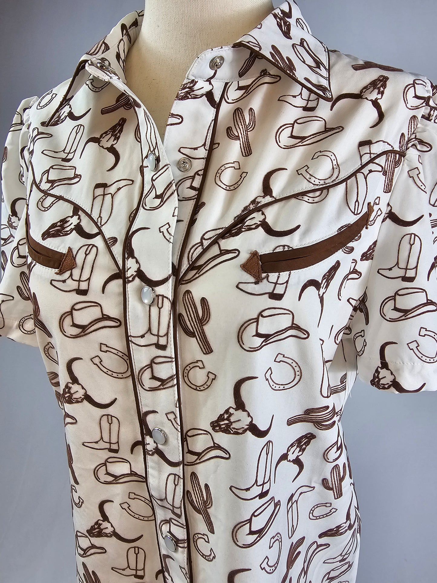 TZ110 3D Country Western Button Down Shirt