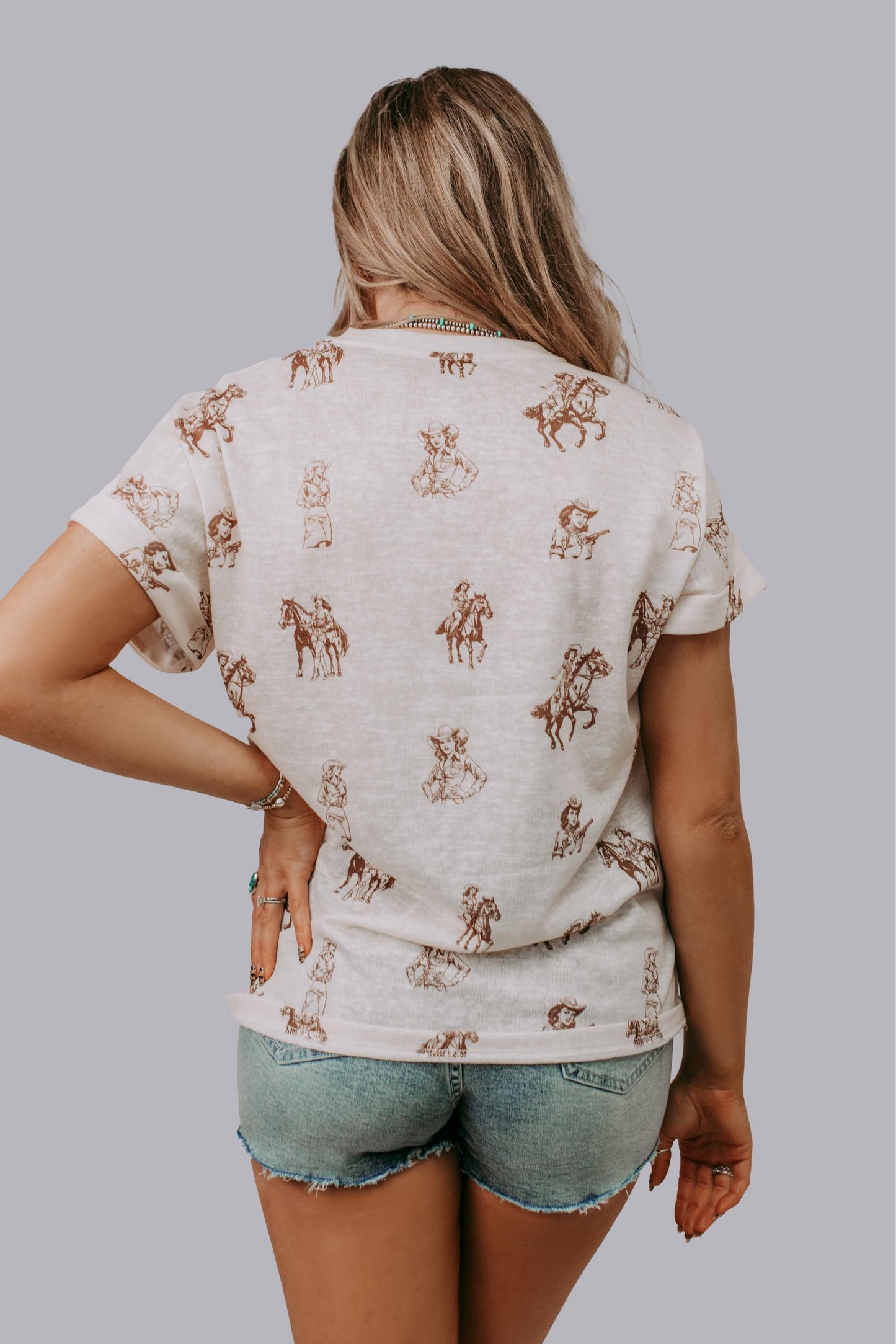 MK642 Cowgirl Loose Fit Tee