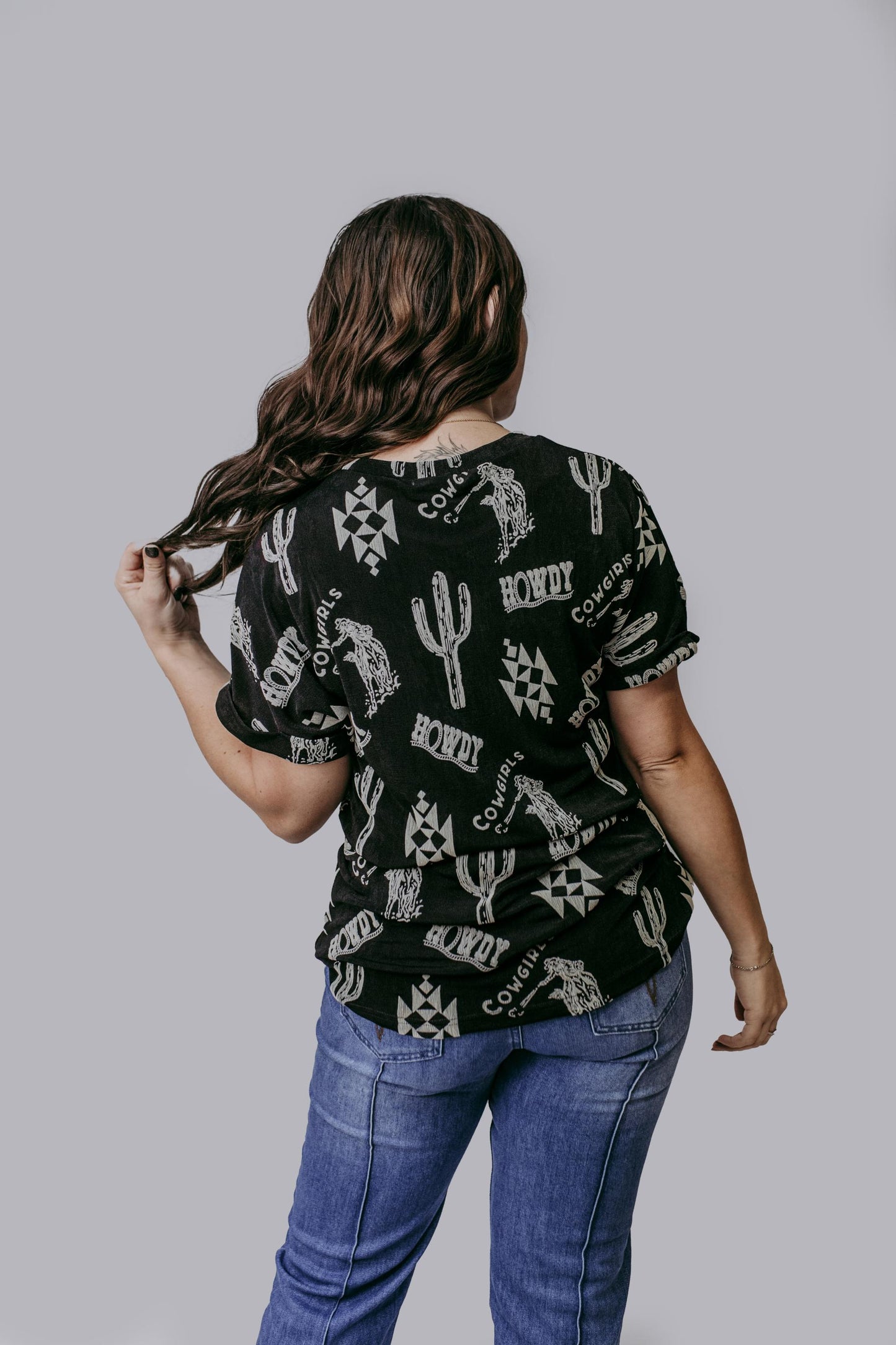 MK675 Glam it up Western Loose Fit Top