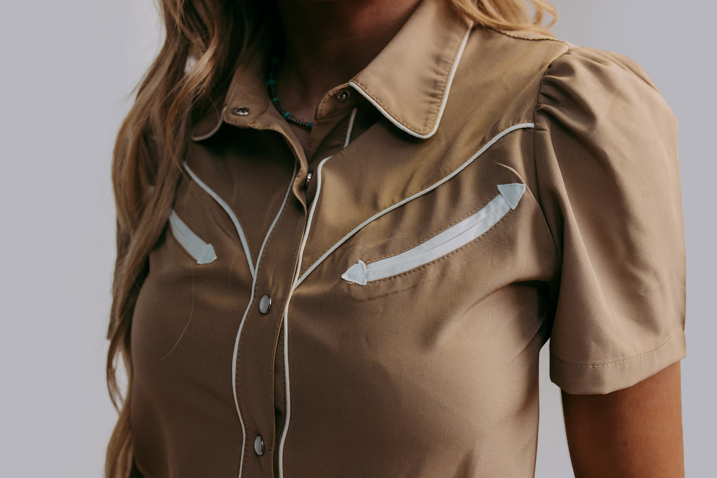 MK612 SL Button Down Shirt - Tan