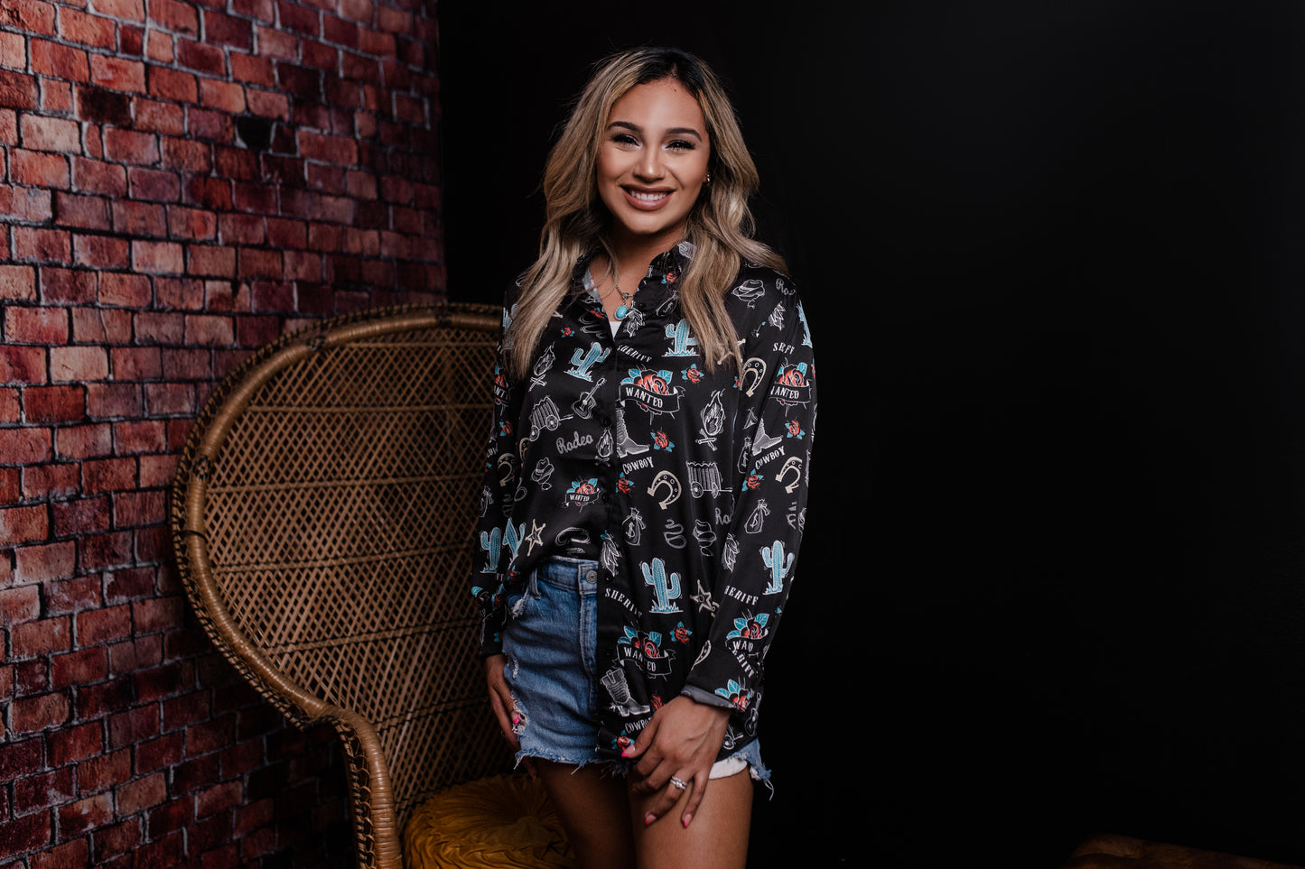 MK562 Texas Rodeo Button Down Tee
