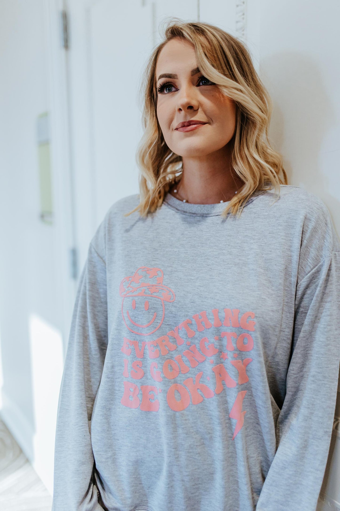 MK249 EVERYTHING IS OK Happy Cowboy LS Tee