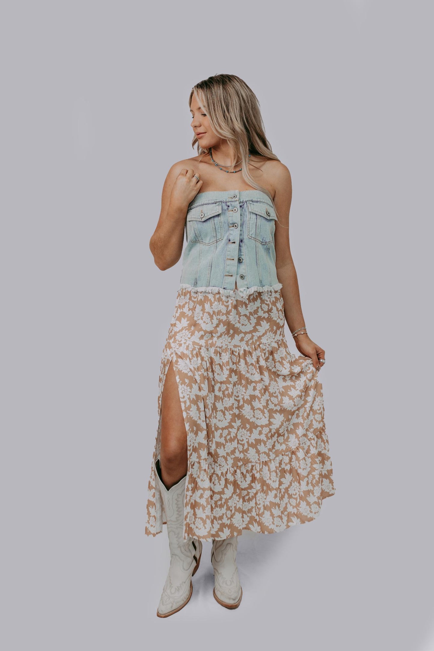 MK610 Denim Top