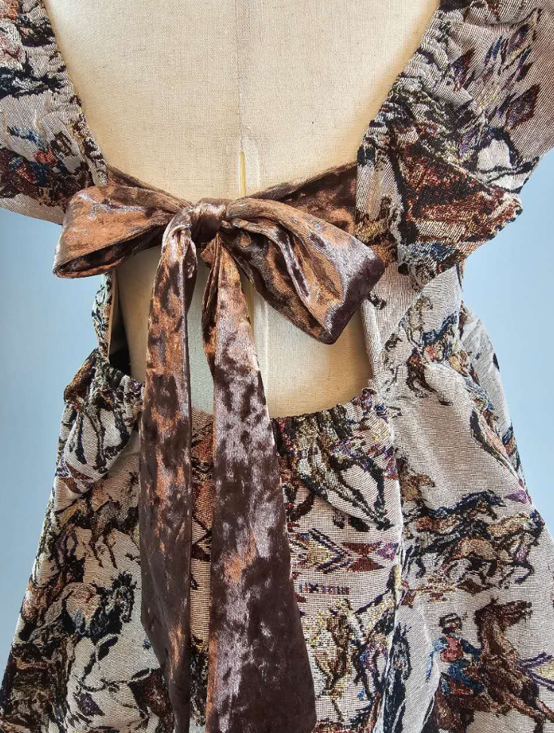 MK693 Buckaroo Velvet Ribbon Dress