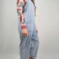 MK470 Acid Washed Jumpsuit - Blue