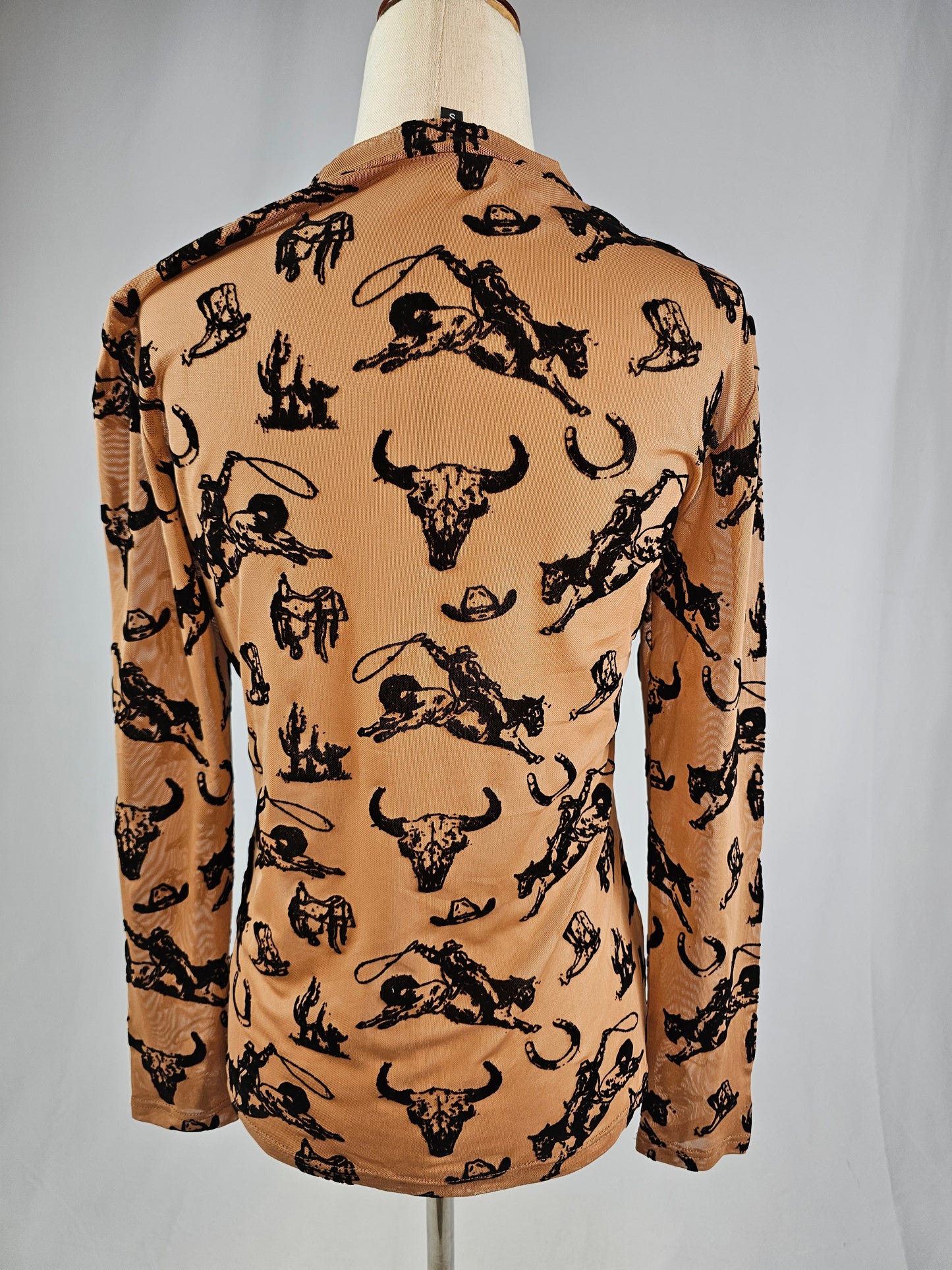 TZ103 Cowboy Mesh Top