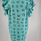 TZ91 Branded Ruffled Sleeve Blouse