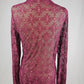 MK716 Aztec Embroidered Mesh Top