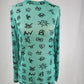MK474 Branded 3D Print Mesh Top - Turquoise