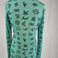 MK474 Branded 3D Print Mesh Top - Turquoise