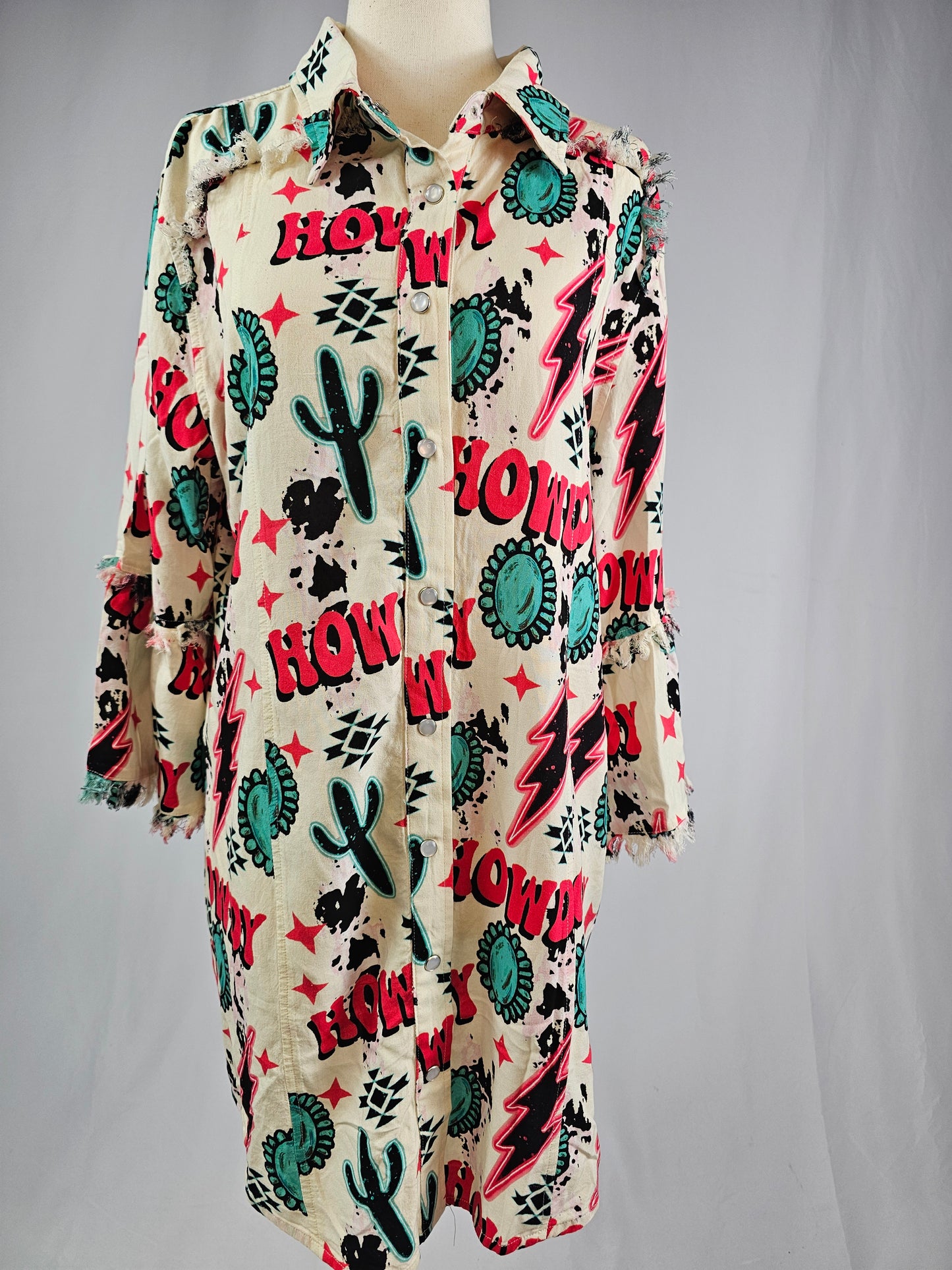 TZ92 Howdy Button Down Tunic