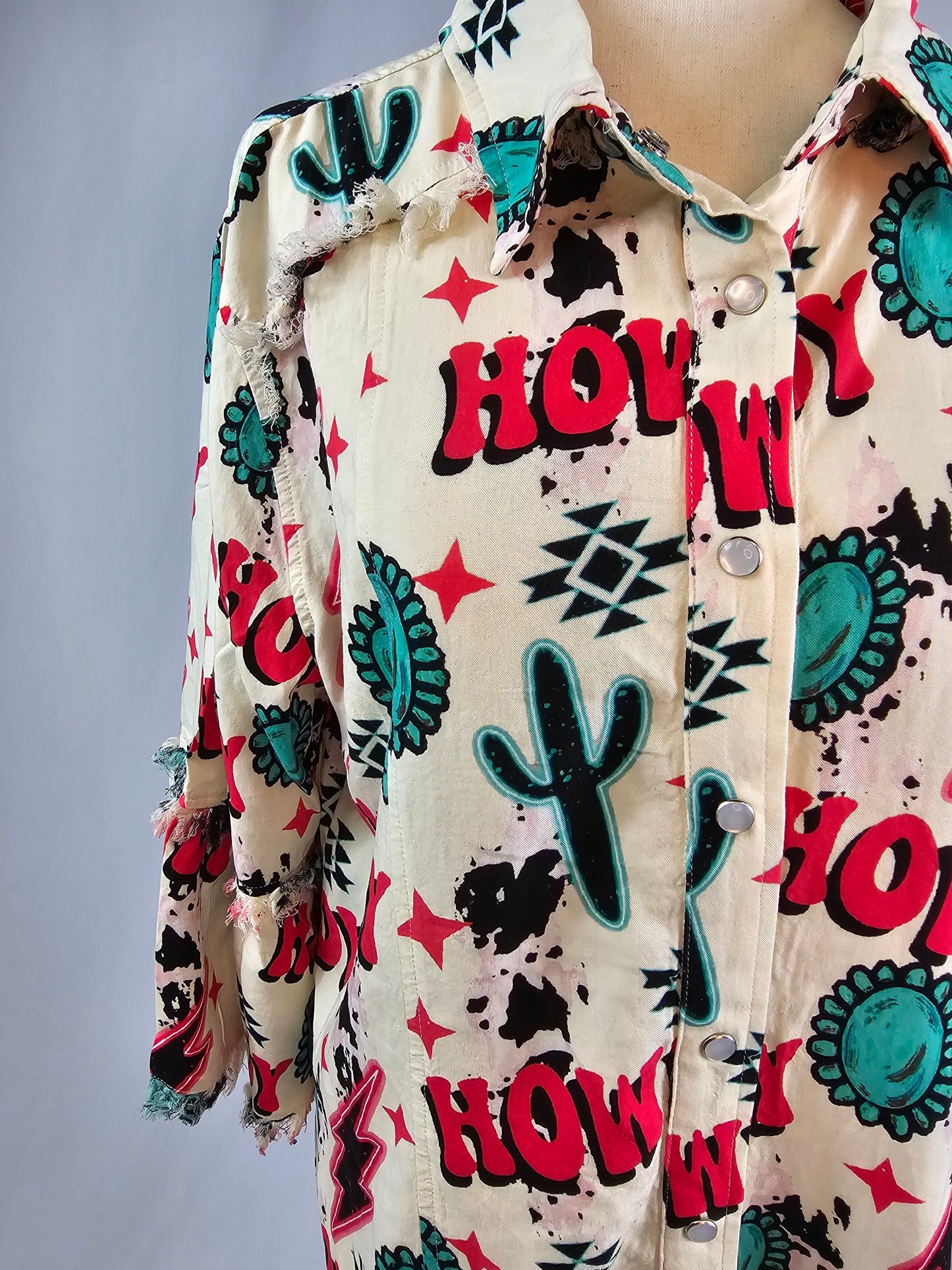 TZ92 Howdy Button Down Tunic