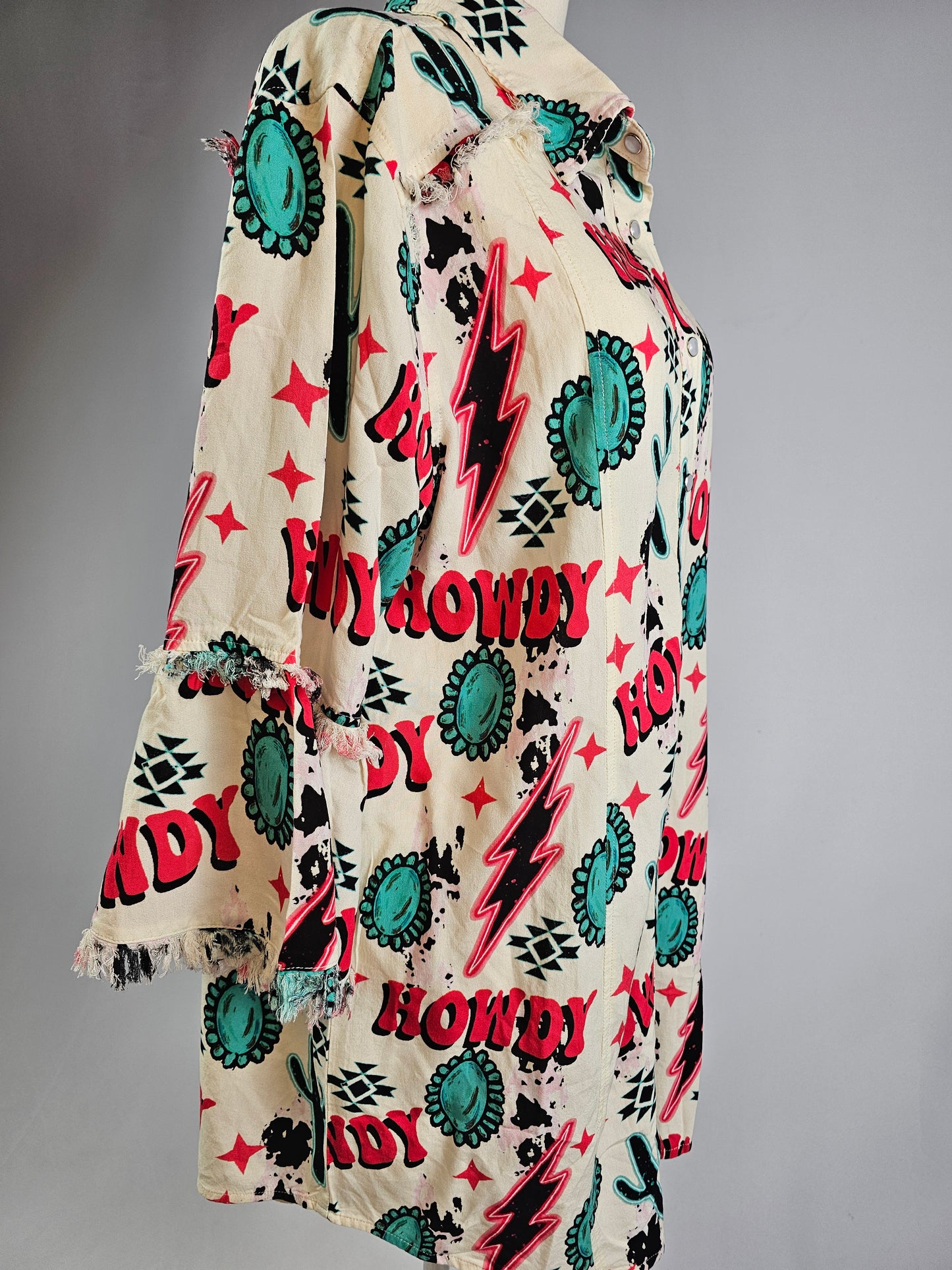 TZ92 Howdy Button Down Tunic