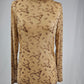 TZ107 Branded Longhorns Velvet Mesh Top