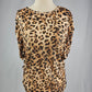TZ82 Leopard Puff Sleeve Blouse