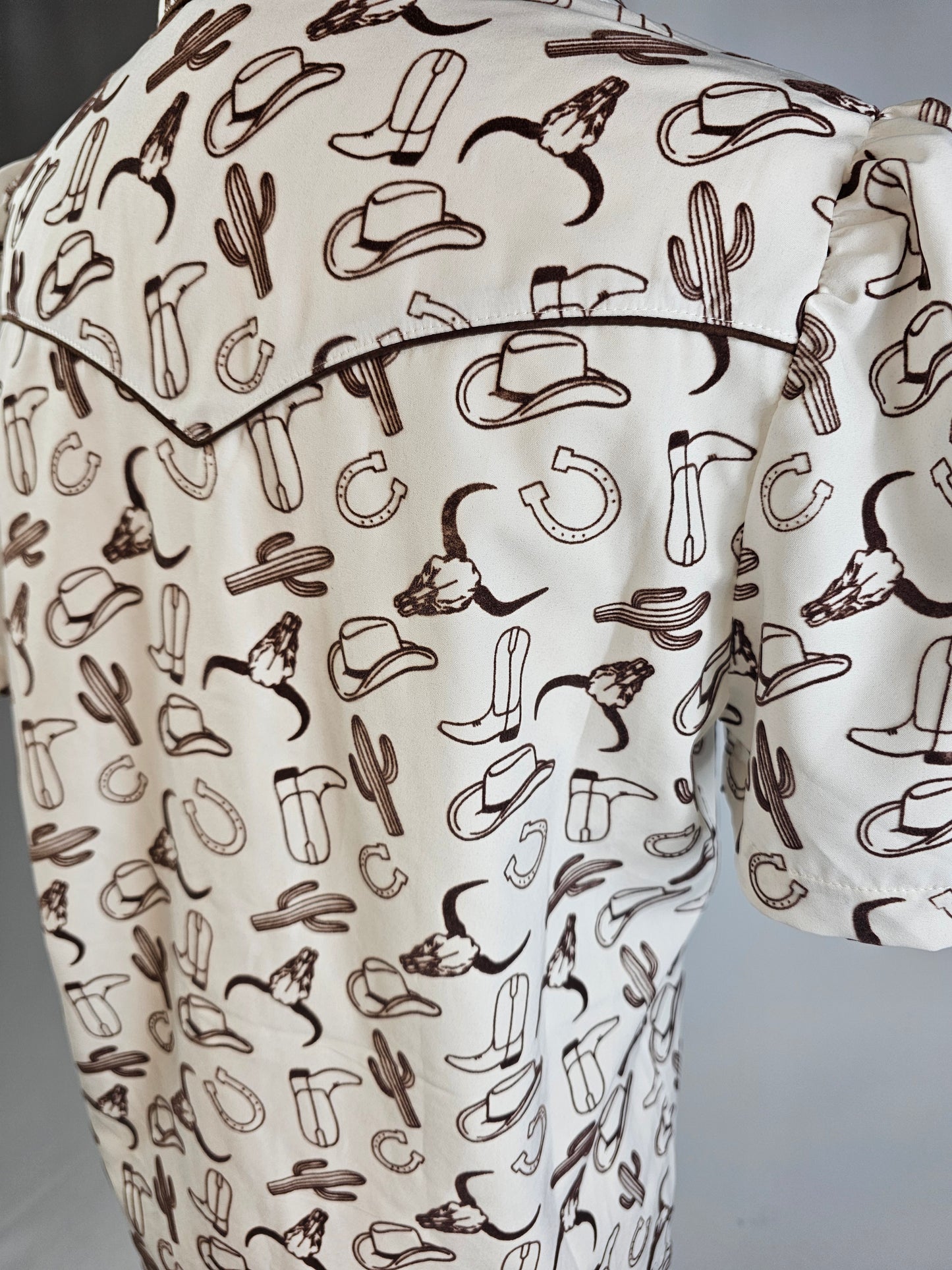 TZ110 3D Country Western Button Down Shirt