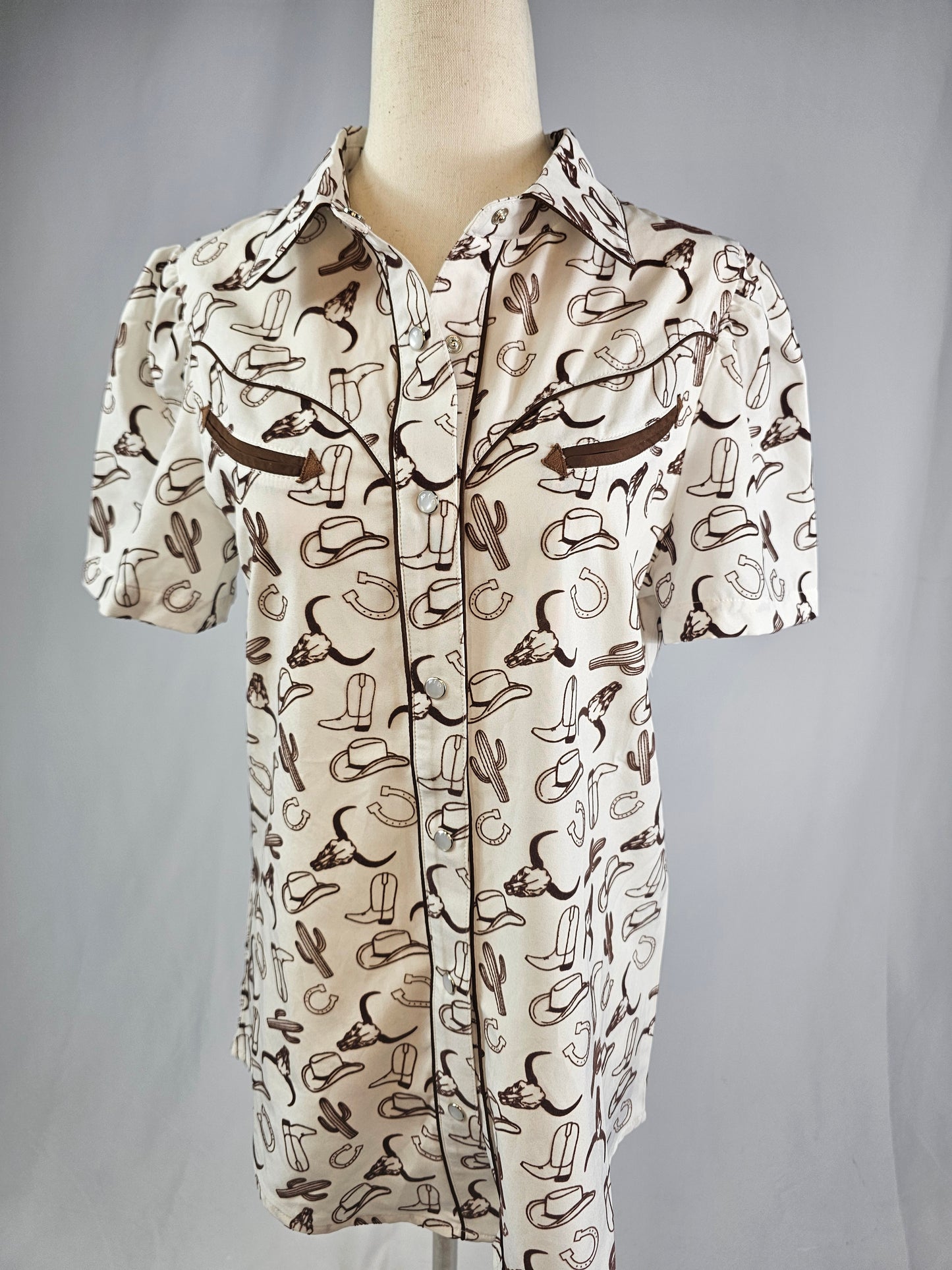 TZ110 3D Country Western Button Down Shirt