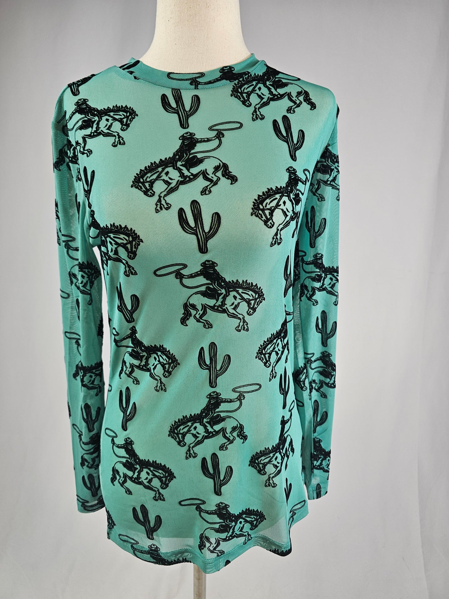 MK397 3D Printed Mesh Top - Turquoise/ Black
