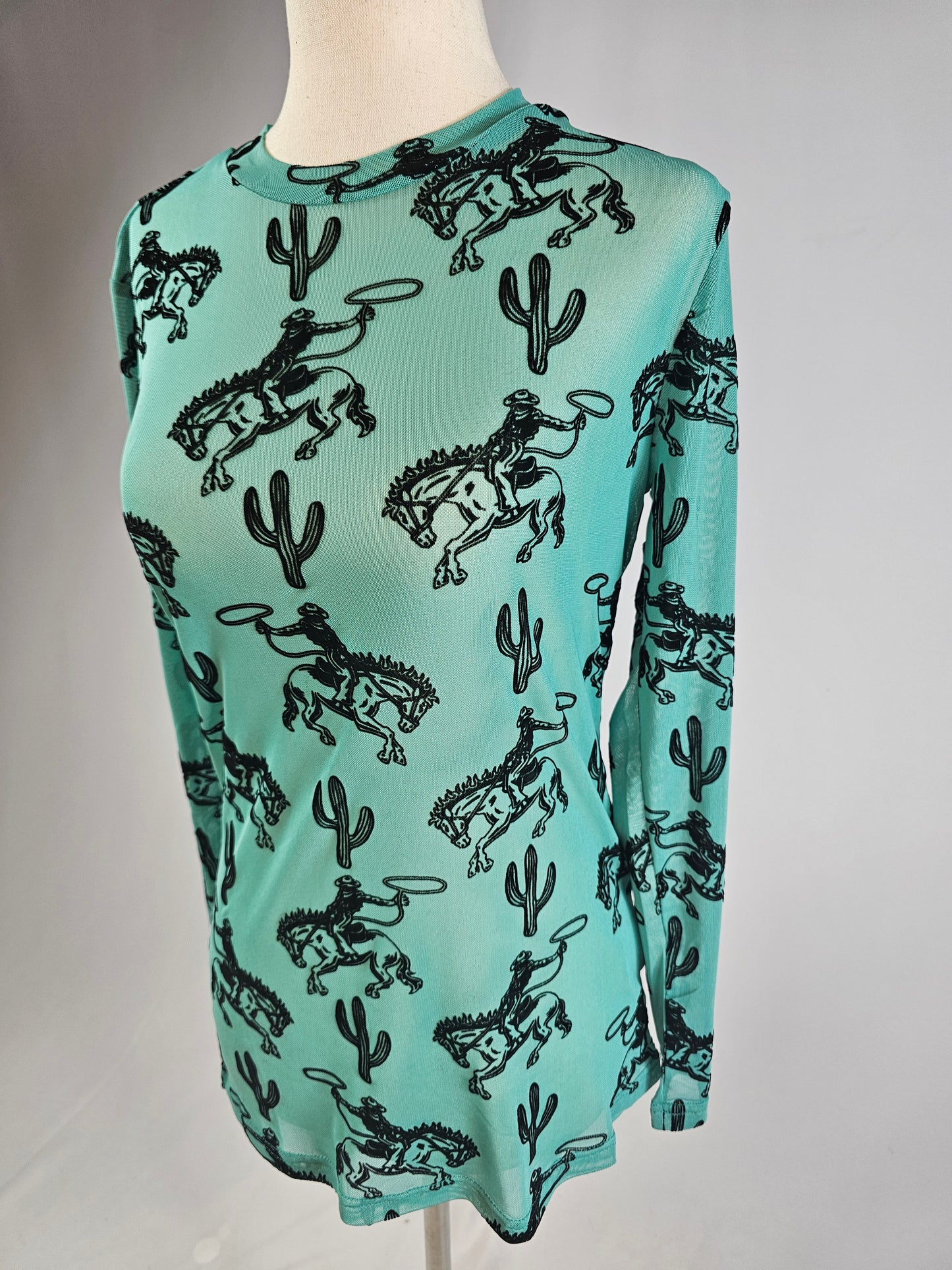 MK397 3D Printed Mesh Top - Turquoise/ Black