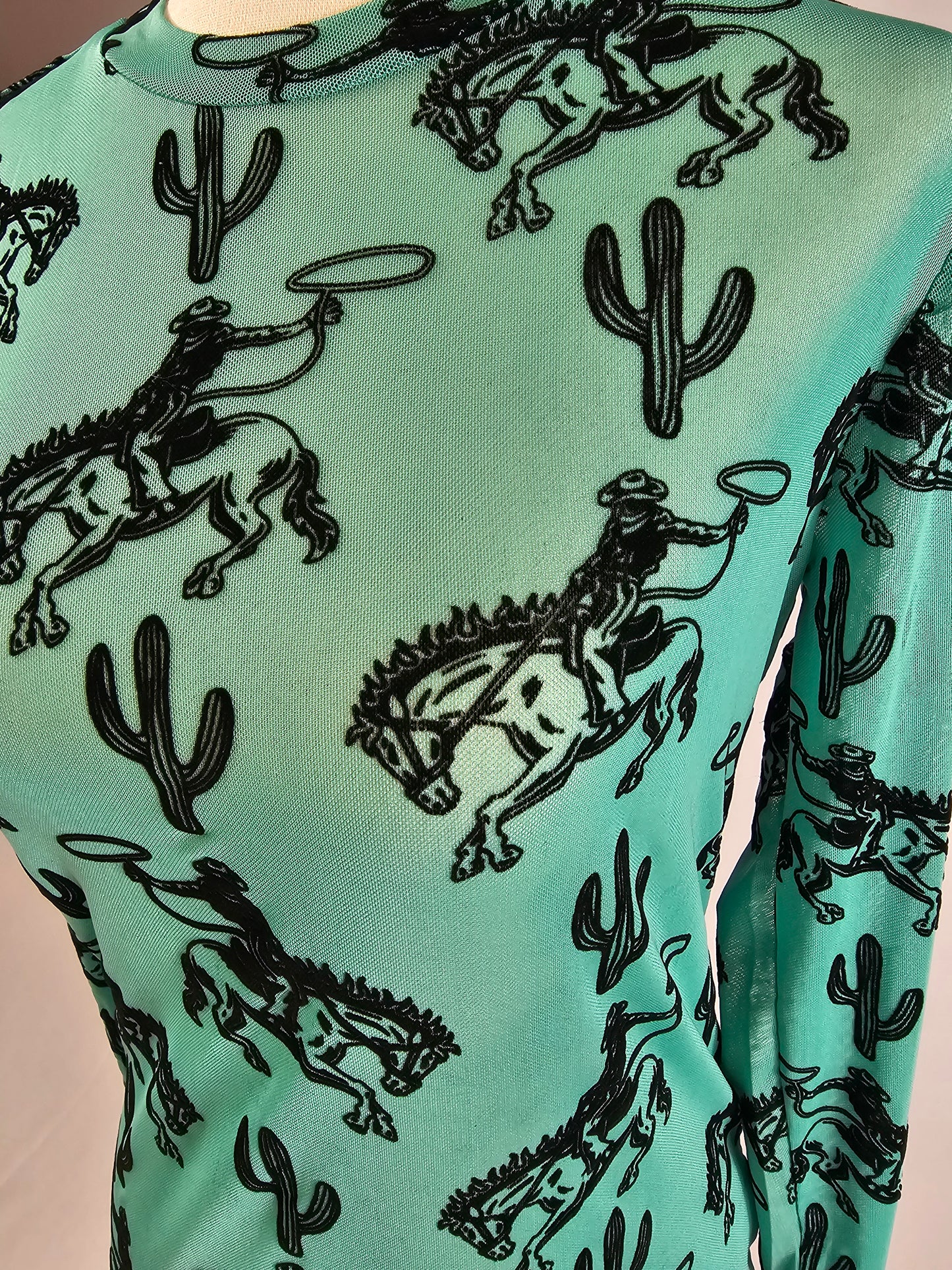 MK397 3D Printed Mesh Top - Turquoise/ Black