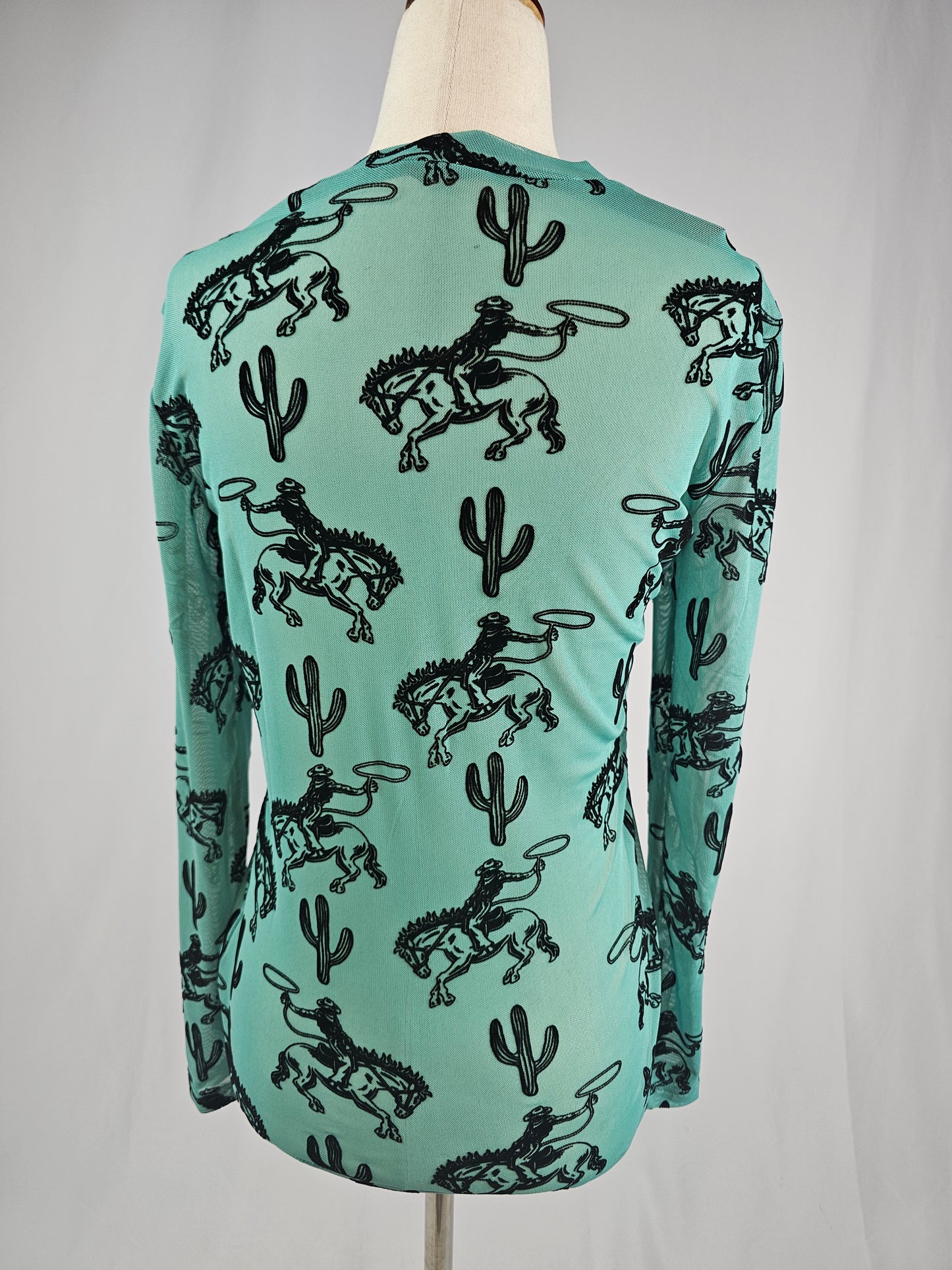 MK397 3D Printed Mesh Top - Turquoise/ Black