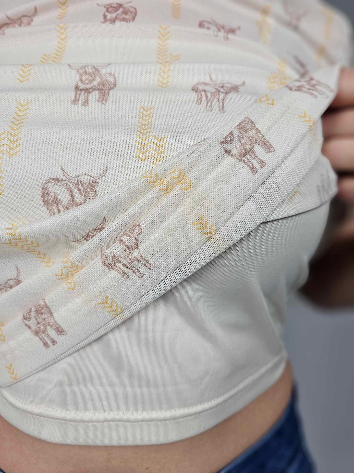 MK655 Cow SL Mesh Top