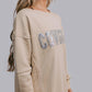 MK481 Cowgirl Sequin and Beaded Sweatshirt
