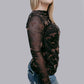 MK531 Western Animal Print 3D Mesh Top