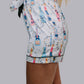 TZ36 Champagne Night Satin Pajamas Shorts Set