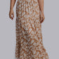 MK603 Floral Side Slit Maxi Skirt