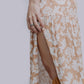 MK603 Floral Side Slit Maxi Skirt