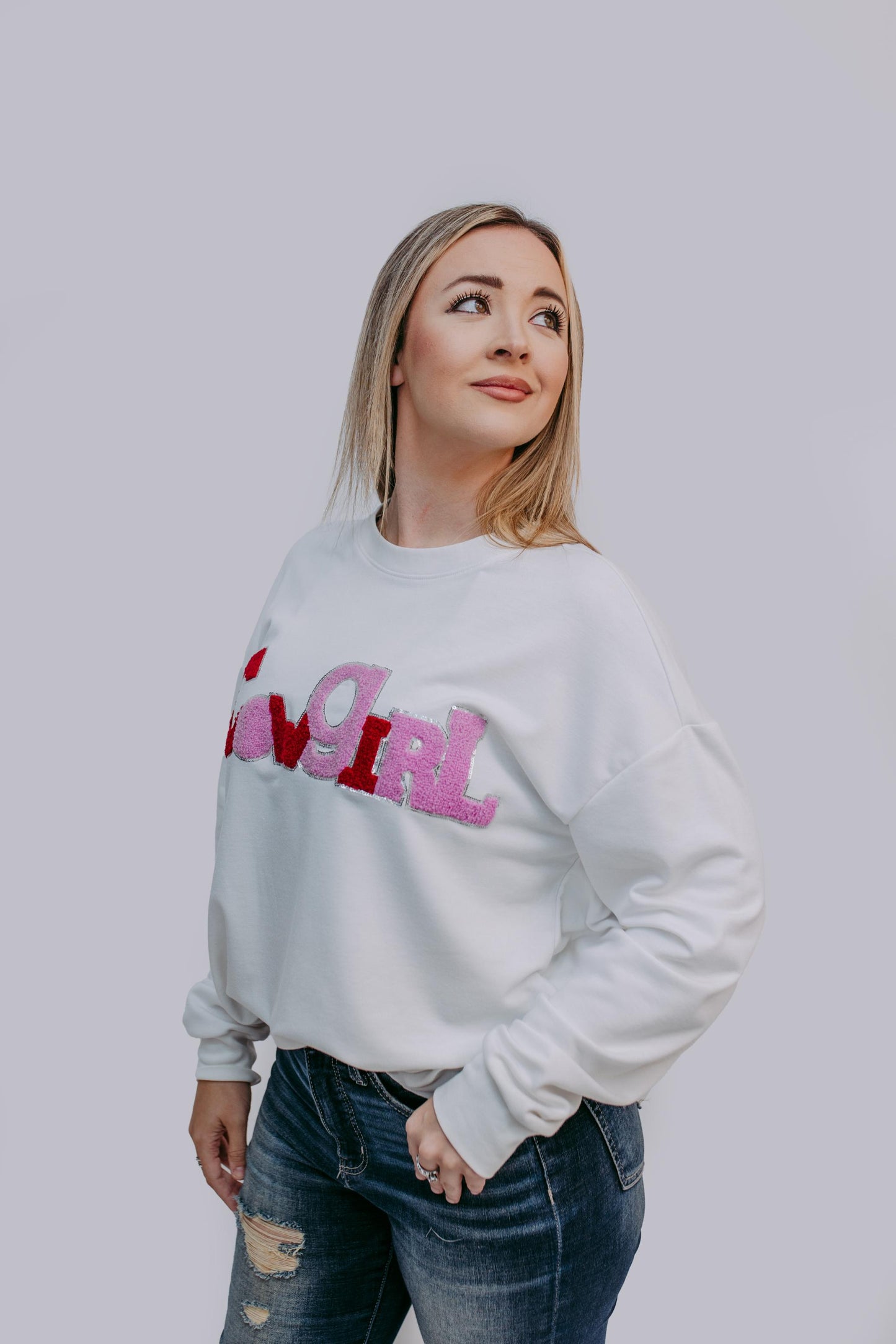 MK334 Cowgirl Embroidery Sequins Tee
