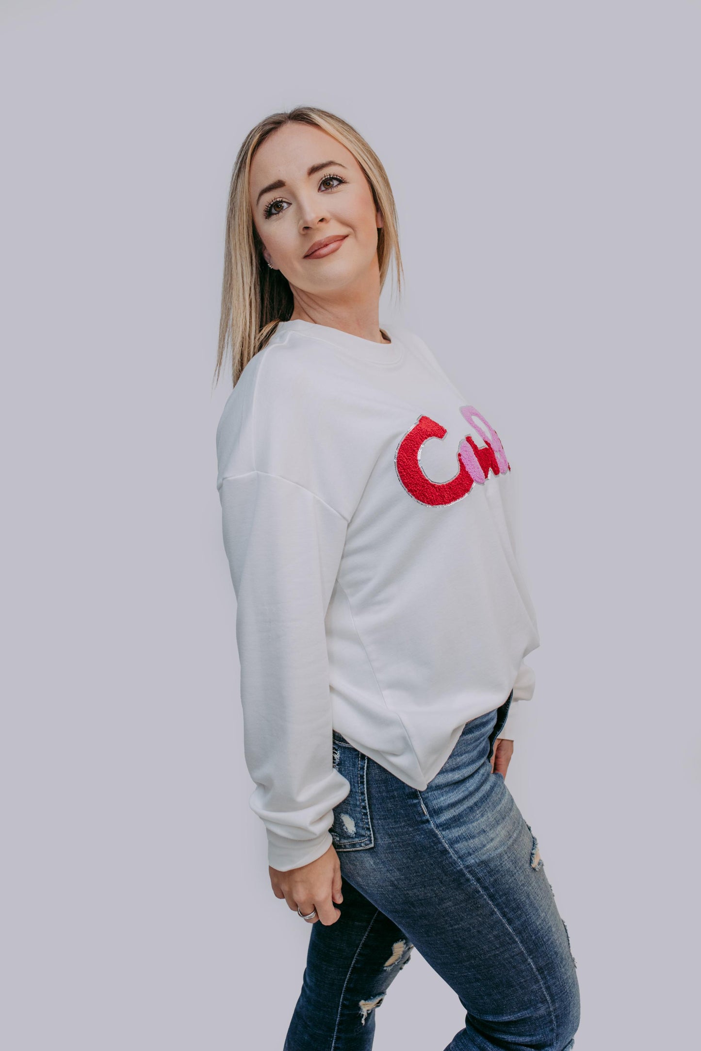 MK334 Cowgirl Embroidery Sequins Tee