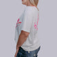 MK333 Cowgirl Hat Embroidery Tee - White