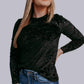 MK414 Jewel Velvet Mesh Top