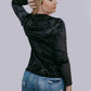 MK414 Jewel Velvet Mesh Top