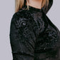 MK414 Jewel Velvet Mesh Top