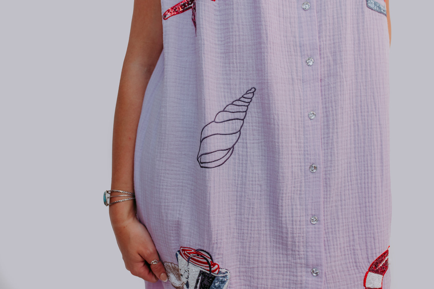 MK592 Sequins Beach Life Dress