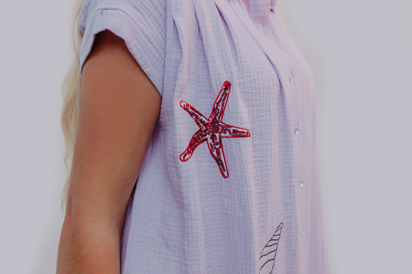 MK592 Sequins Beach Life Dress
