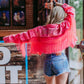 MK168 The Only One Crystal Embellished Fringe Crop Jacket