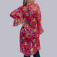MK203 Rollin with the Flow Mesh Kimono - Hot Pink/Cowgirl