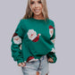 MK423 Santa Baby Sequin Embroidered Sweatshirt
