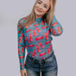 MK165 Yee Haw Long Sleeve Mesh Top - Multi