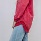 MK159 Basic Acid Washed Sweatshirt - Maroon