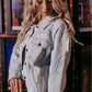 MK174 Rhinestone Cowgirl Crystal Embellished Denim Jacket - PLUS