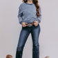 MK159 Basic Acid Washed Sweatshirt -Navy