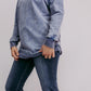 MK159 Basic Acid Washed Sweatshirt -Navy
