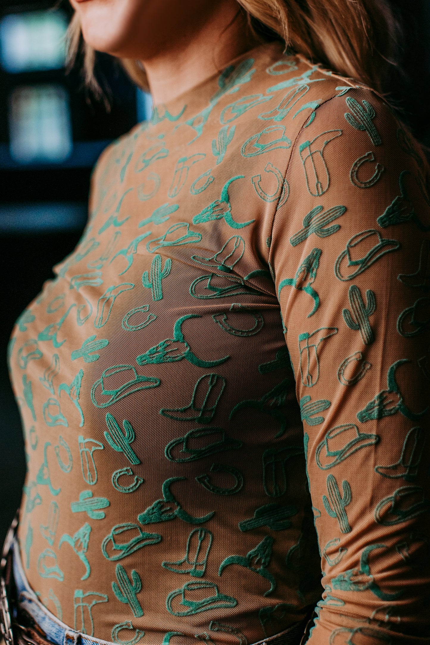 MK533 Countryside Mesh Top