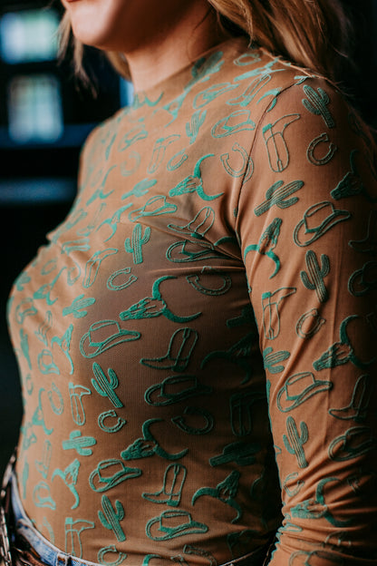 MK533 Countryside Mesh Top